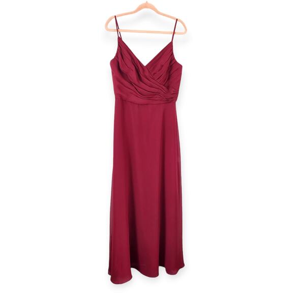 BARI JAY Women's Style#  BC-1867 BRIDESMAID DRESS  WINE Size 14 - Picture 3 of 10